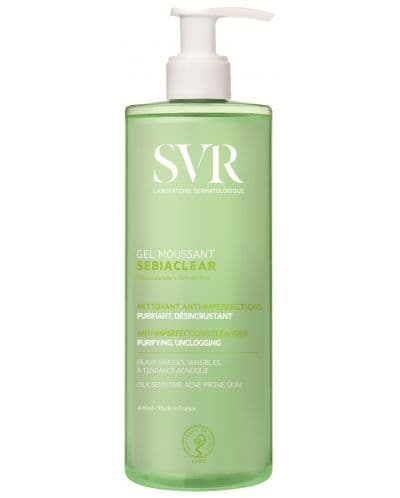 SVR Sebiaclear Измивна гел-пяна за лице, 400 мл