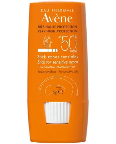 Avène Sun Стик за чувствителни зони, SPF50+, 8 г