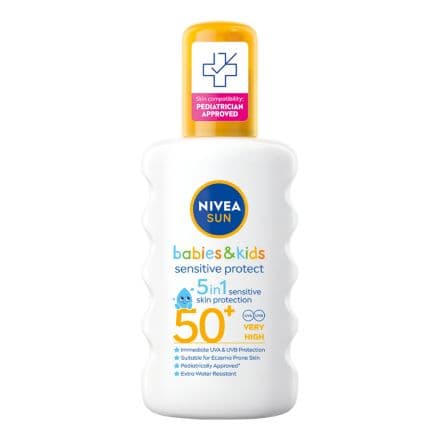 Nivea Sun Pure & Sensitive Детски слънцезащитен спрей SPF 50+, 200 мл