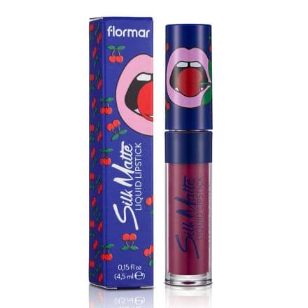 Flormar Cherry Silk Matte Течно матово червило с аромат на череши №51 Sour