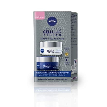 Nivea Cellular Hyaluron Filler Дневен крем + Нощен крем против бръчки