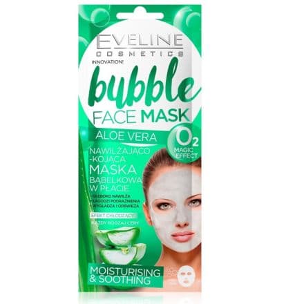 Eveline Cosmetics Bubble Face - Sheet Mask Успокояваща и хидратираща с Алое Вера