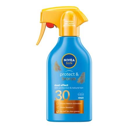 Nivea Sun Protect&bronze Слънцезащитен спрей с помпа SPF 30, 270 мл