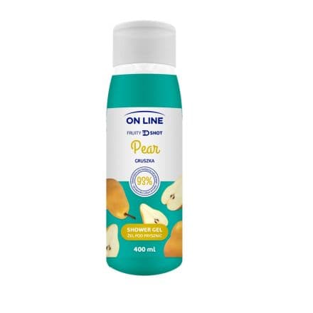 On Line Fruity Shots Душ гел - Круша, 400 мл / 93% натурални съставки