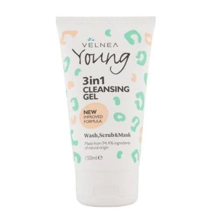 Velnea Young 3 в 1 гел за почистване на лице 150 мл