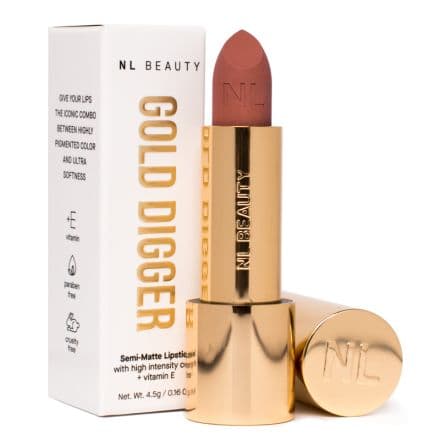 NL Beauty Gold Digger By NL Beauty Semi Matte Velvet, Дълготрайно Червило, Sugar Baby 02