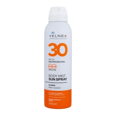 Velnea Sun Care Body Mist Слънцезащитен спрей за тяло SPF 30, 200 мл