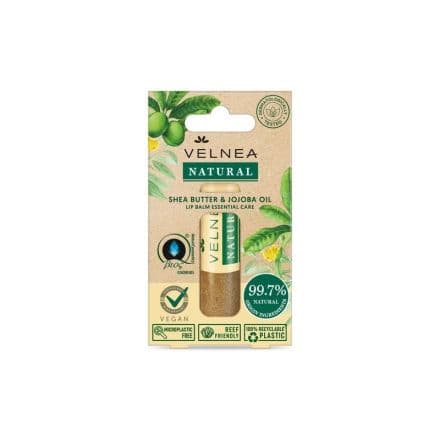 Velnea Natural Shea Butter And Jojoba Oil Балсам за устни, 5,5 мл