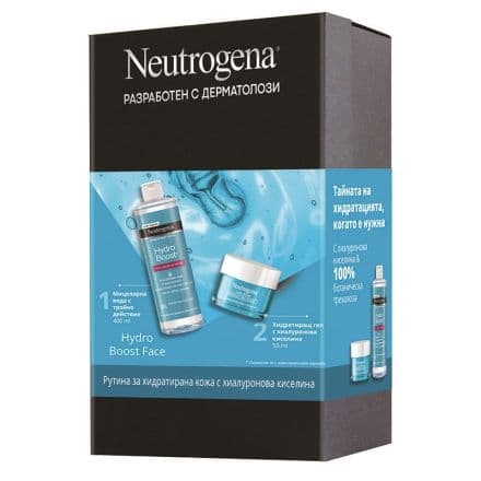 Neutrogena Hydro Boost Комплект Хидратиращ гел, 50 мл + Мицеларна вода с тройно действие, 400 мл