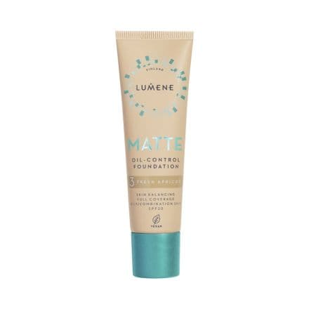 Lumene Vegan Matte Fresh Apricot Фон дьо тен матиращ за мазна/комбинирана кожа 3, SPF 20,30 мл