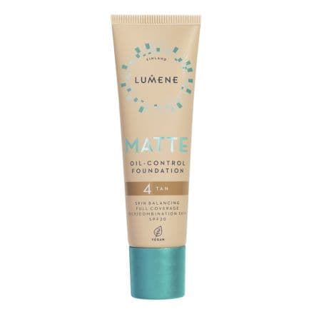 Lumene Vegan Matte TAN Фон дьо тен матиращ за мазна/комбинирана кожа 4, SPF 20, 30 мл
