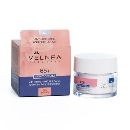 Velnea Нощен крем за лице против бръчки 65+, 50 мл