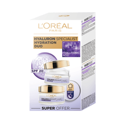 L'Oréal Paris Hyaluron Specialist Дуо пакет дневен крем за лице 50 мл + нощен крем за лице 50 мл