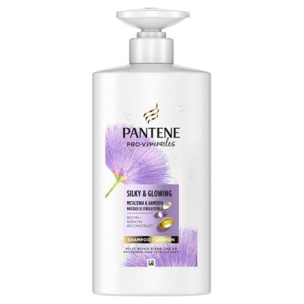 Pantene Pro-V Miracles Silky & Glowing Шампоан за суха, третирана или изрусена коса, 500 мл