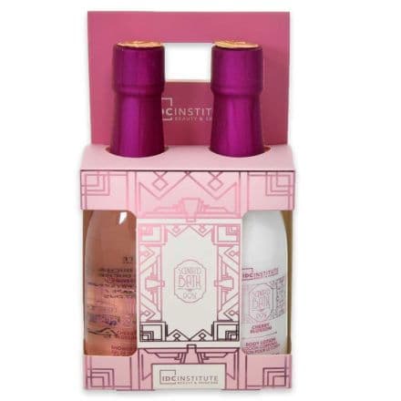 IDC Institute Scented Bath Rose Champagne Подаръчен комплект 2 части