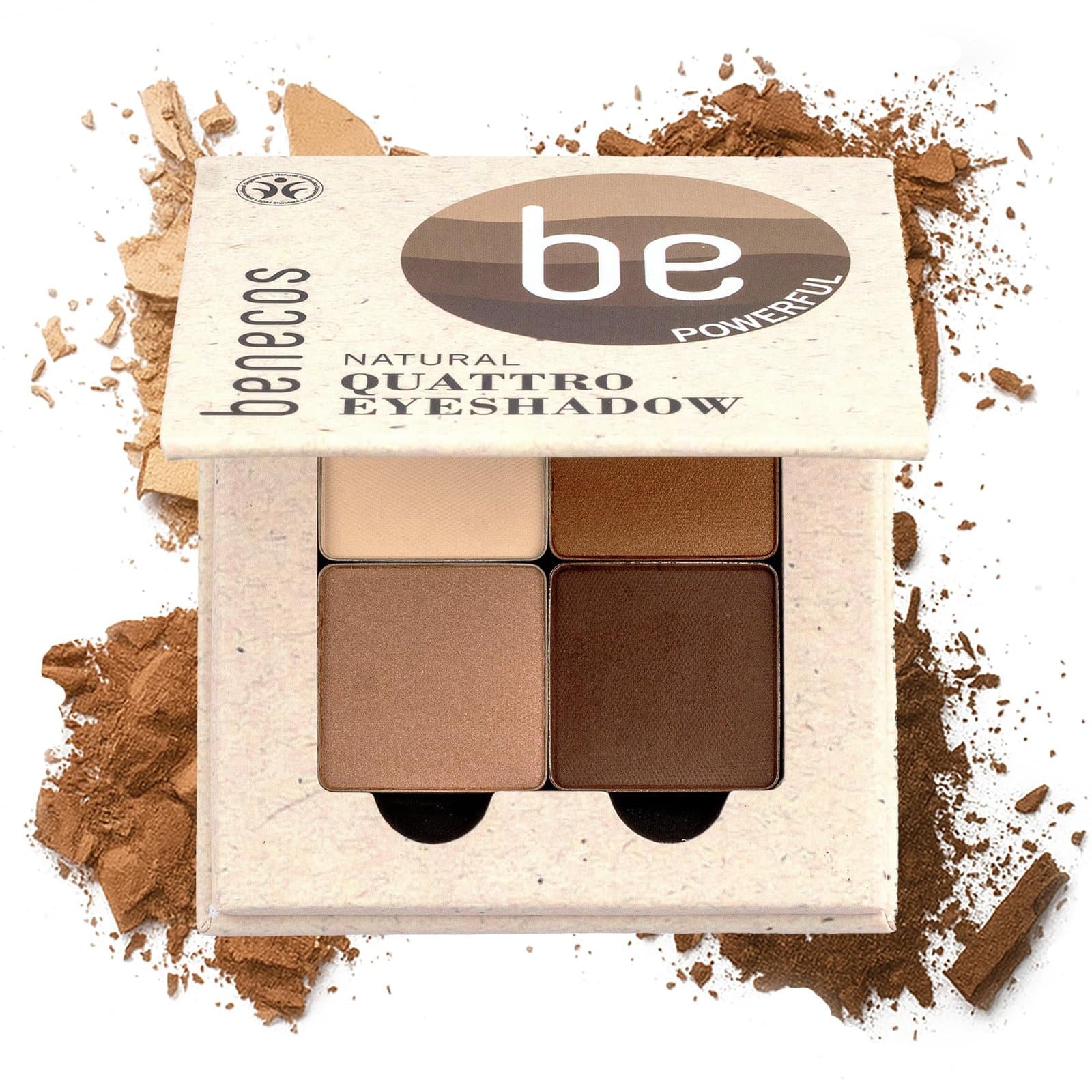 Benecos Сенки за очи 4 цвята - Coffee & cream