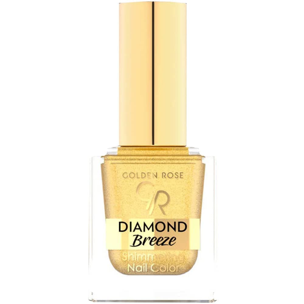 Golden Rose DB лак за нокти с блястящи частици 24K Gold N01