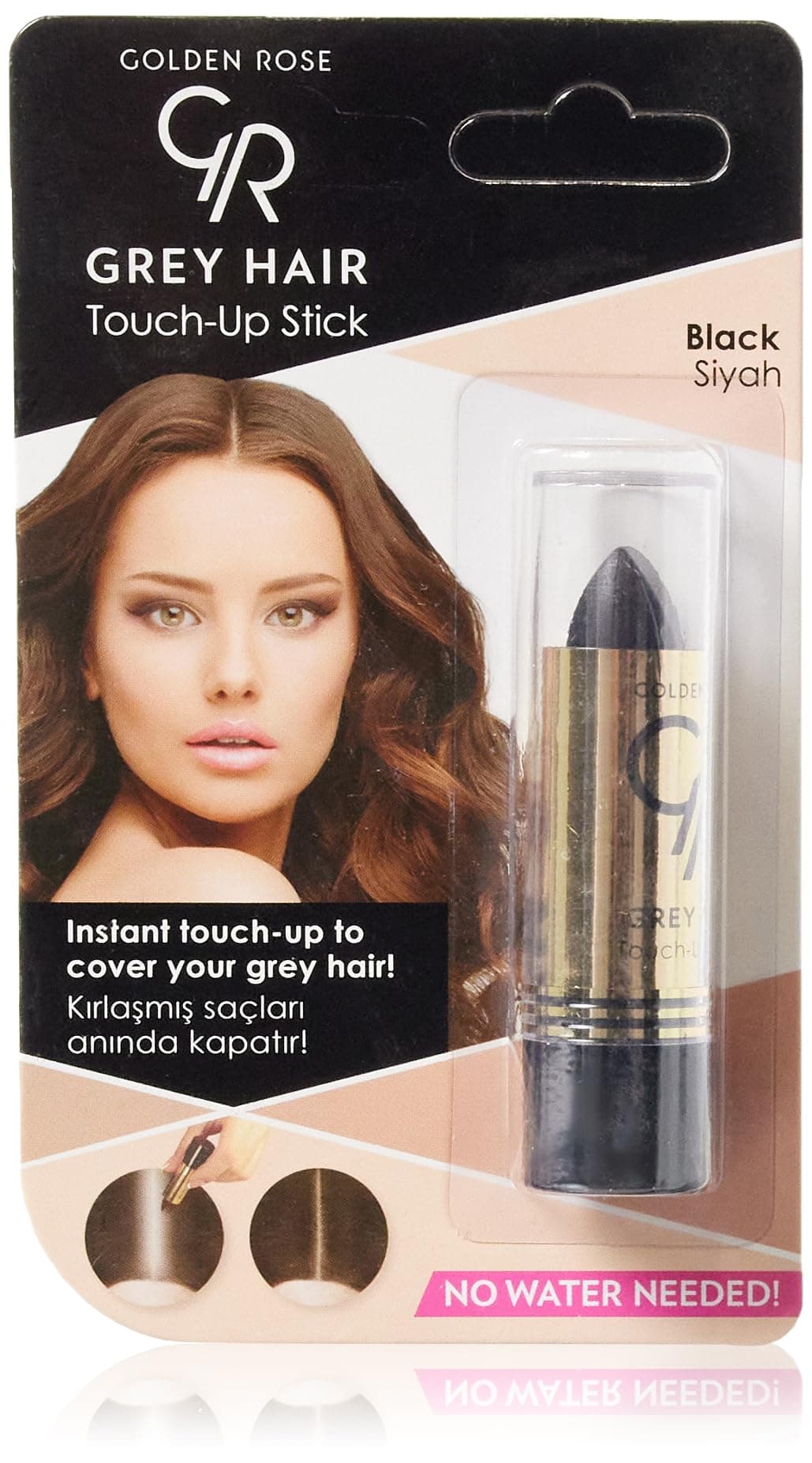 Golden Rose Коректор за коса стик - Black