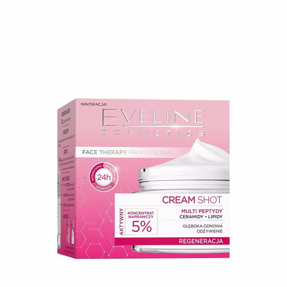 Eveline Cosmetics Cream Shot регенериращ крем за лице с мултипептиди 50 мл