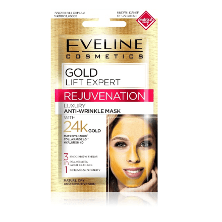 Eveline Cosmetics Gold Lift Expert маска против бръчки с 24К, 7 мл