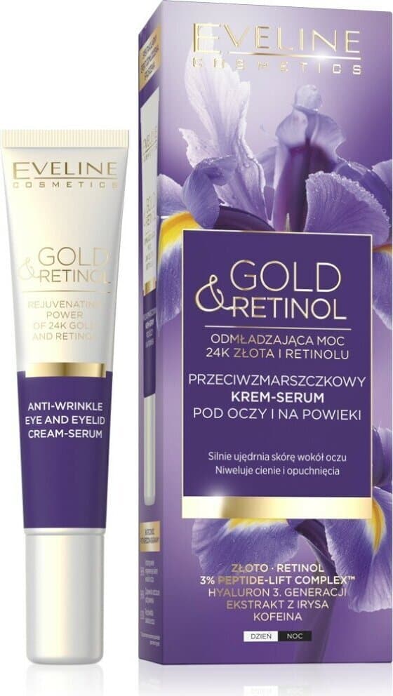 Eveline Cosmetics Gold&retinol околоочен крем против бръчки, 20 мл