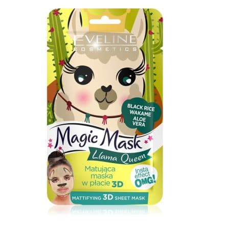 Eveline Cosmetics Magic Mask Lama Queen матираща 3D Sheet маска за лице