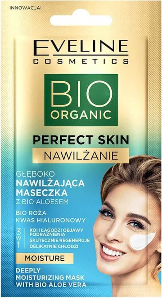 Eveline Cosmetics Perfect Skin хидратираща маска с алое, 8 мл