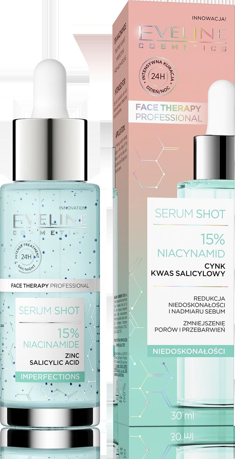 Eveline Cosmetics Serum Shot 15% ниацинамид, лице-шия-деколте, 30 мл
