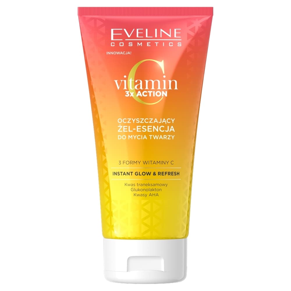 Eveline Cosmetics Vitamin C 3XACTION почистващ гел-есенция за лице 150 мл