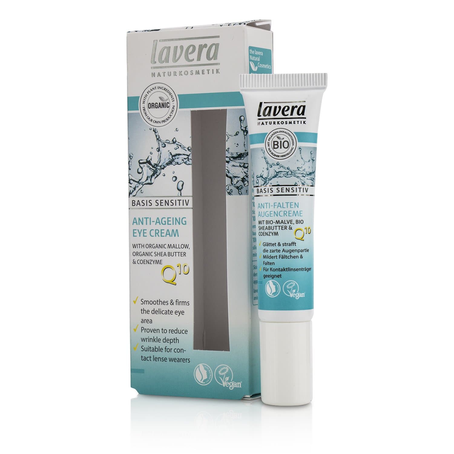 lavera Basis Sensitiv Околоочен крем Q10 15 мл