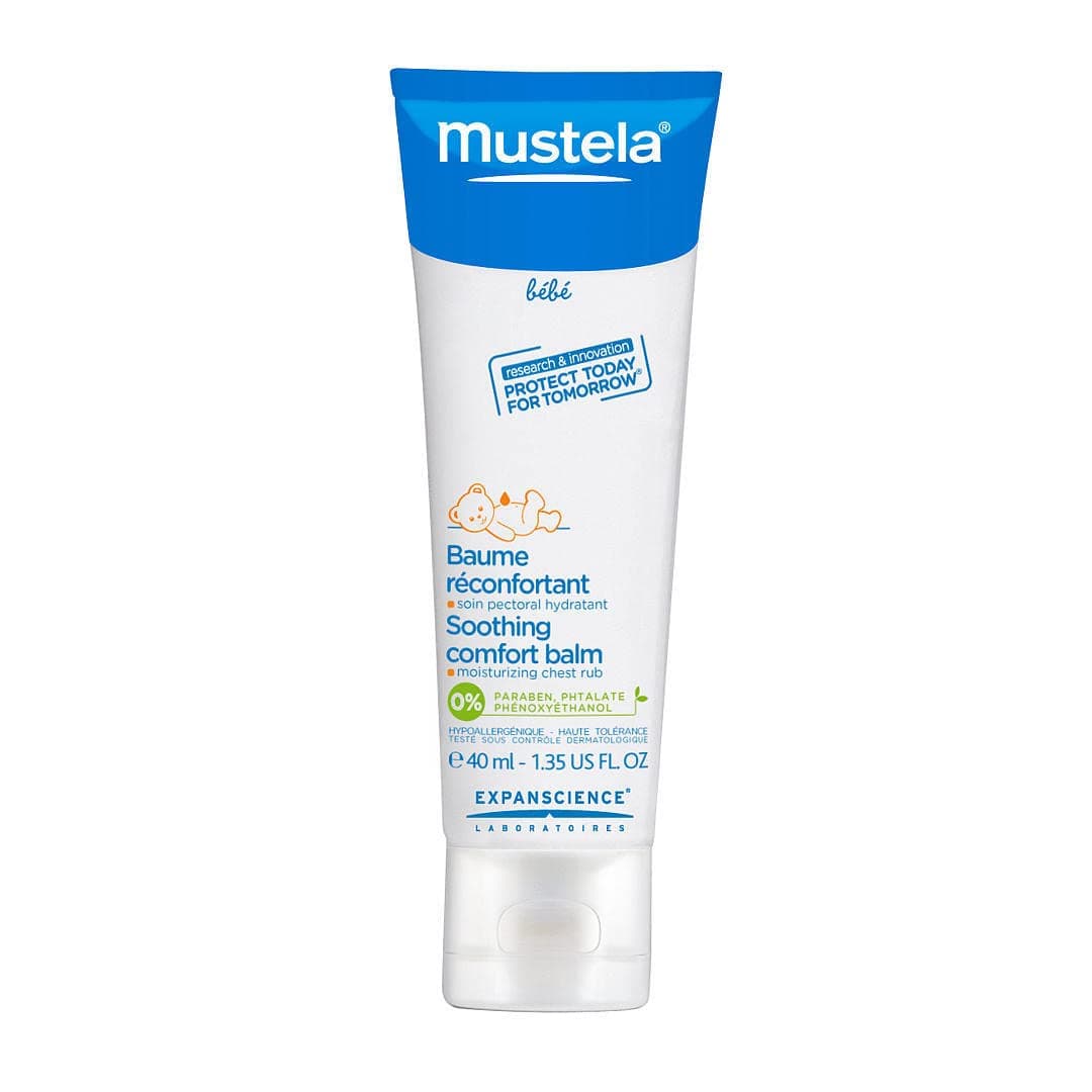 Mustela Успокояващ пекторален балсам със загряващо действие преди сън 40 мл