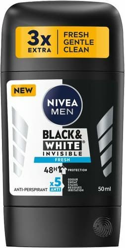 Nivea Men Black & White Invisible Original Дезодорант стик против изпотяване за мъже 50 мл