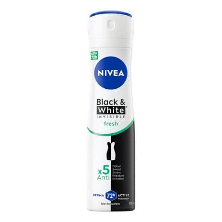 Nivea Дезодорант спрей против изпотяване за жени black&white fresh 150 мл