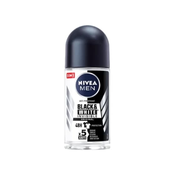 Nivea Men black&white invisible fresh дезодорант рол-он против изпотяване за мъже 50 мл