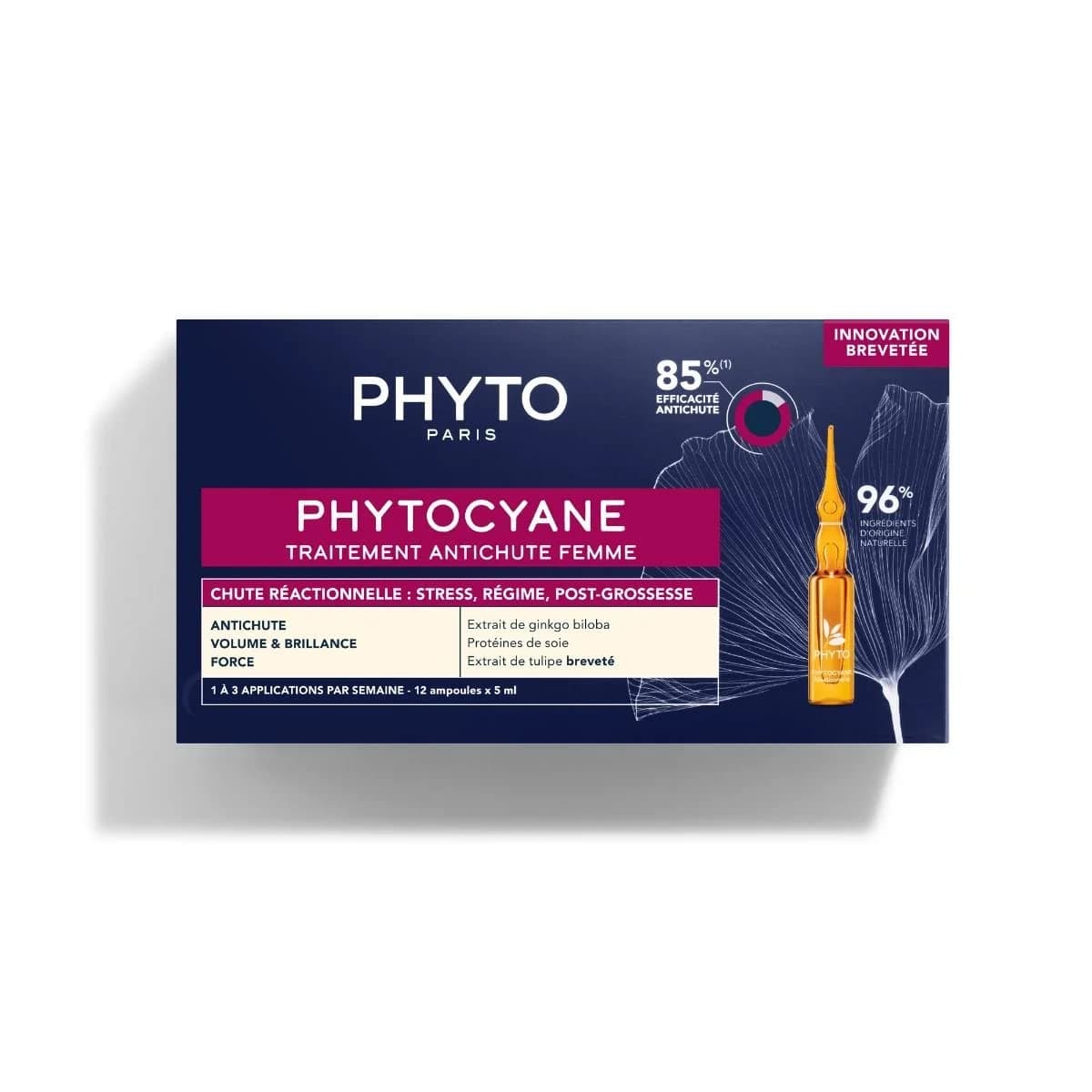 Phyto Phytocyane ампули против реактивен косопад при жени х12 ампули 5 мл
