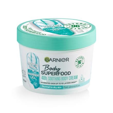 Garnier Body superfood крем за тяло за нормално кожа Aloe vera + Magnesium 380 мл