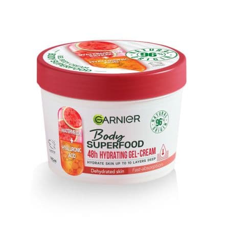 Garnier Body superfood гел-крем за тяло за дехидратирана кожа Watermelon + Hyaluronic acid 380 мл