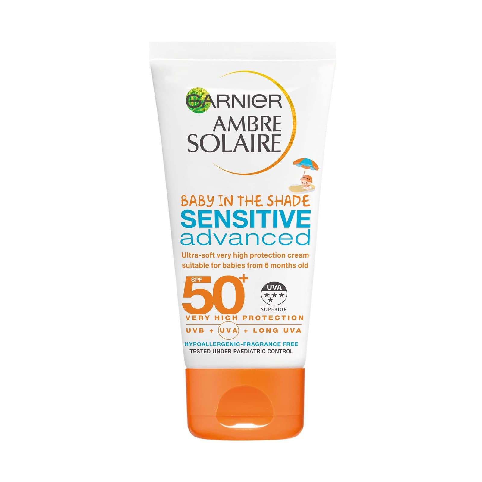 Garnier Ambre Solaire Слънцезащитен крем за бебета SPF50+ 50 мл