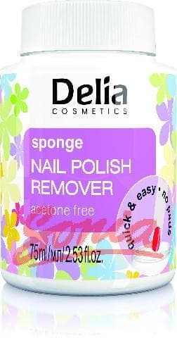 Delia Cosmetics Nail Polish Remover Sponge 75 мл Acetone Free