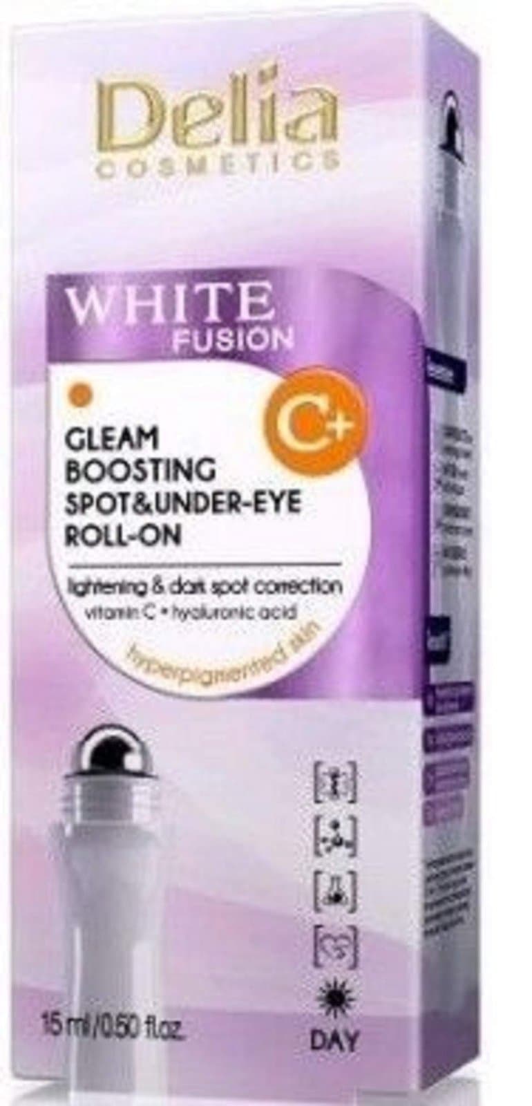 Delia Cosmetics White Fusion C + Gleam Boosting Spot&Under Eye Rollon Day 15 мл