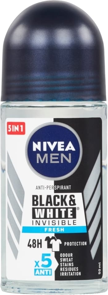 Nivea Men Deo Рол-он мъжки Invisible on Black & White Fresh