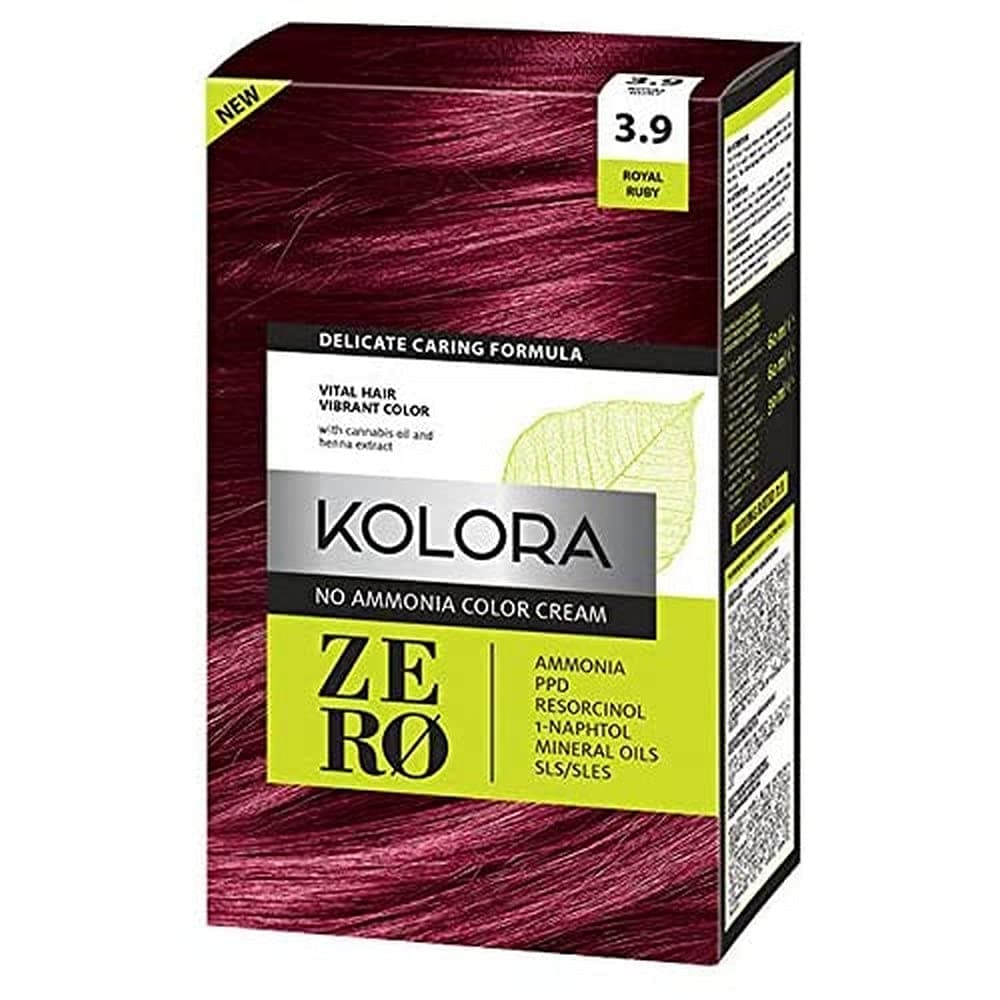 Kolora Боя за коса Kolora Zero 3.9 Кралски рубин 60 мл
