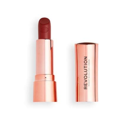 Revolution Червило за устни Satin Kiss Rose Muted Red
