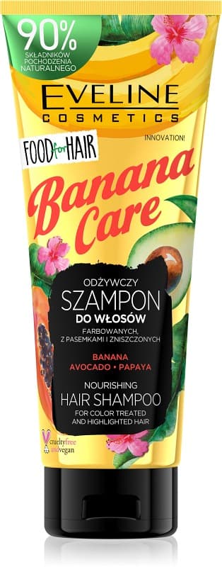 Eveline Cosmetics Food For Hair грижа с банан шампоан за коса 250 мл
