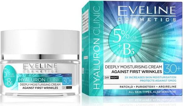 Eveline Cosmetics Hyaluron Clinic дневен/нощен крем 30+, 50 мл