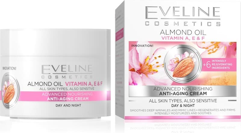 Eveline Cosmetics Nature Line бадемово масло дн&нощ анти ейдж крем за лице 50 мл
