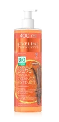 Eveline Cosmetics 99% Natural Orange Extract Подхранващ и стягащ крем-гел за тяло - загряваща формула, 400 мл