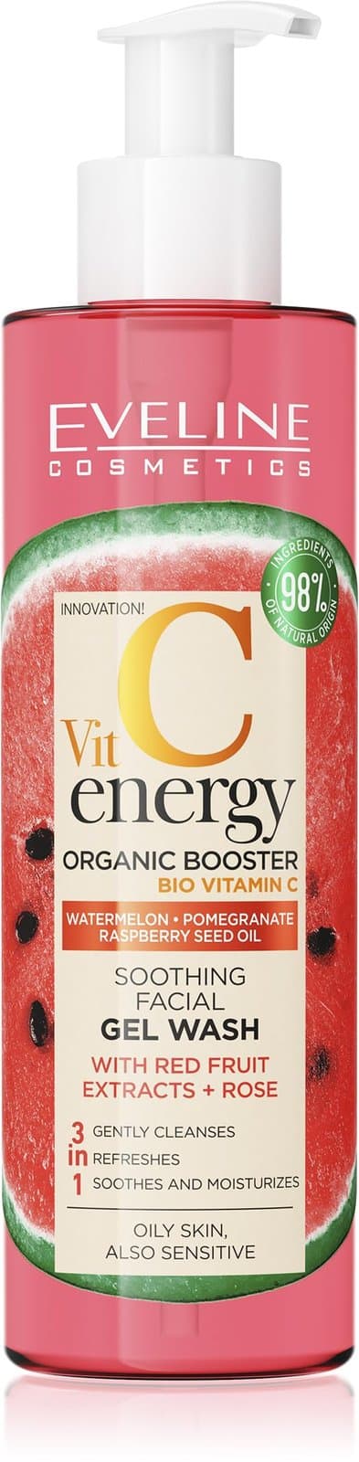 Eveline Cosmetics VIT C Energy измивно гел-олио за лице, 200 мл