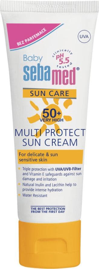 Sebamed Бебешки SPF 50+, слънцезащитен крем, без парфюм, 75 мл