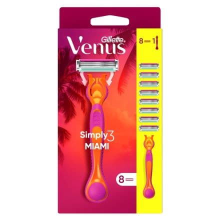 Gillette Venus Simply 3 Miami, самобръсначка, с 8 ножчета